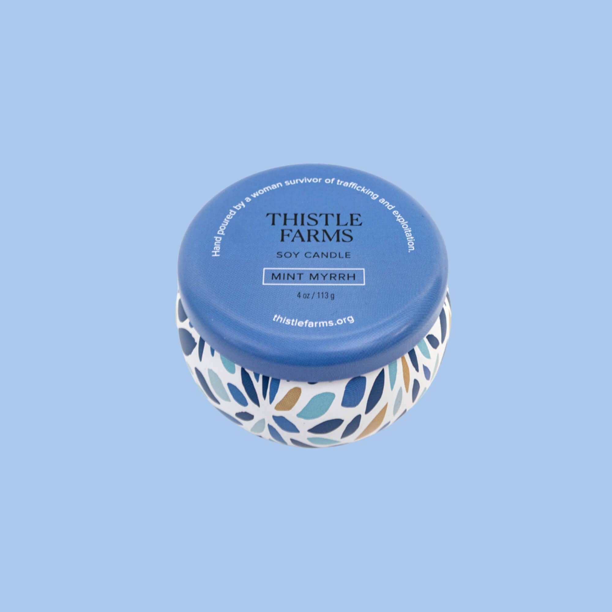 Thistle Farms - Wholesale Jar/Filled Candle - Mint Myrrh Holiday Love Heals Mini Candle0