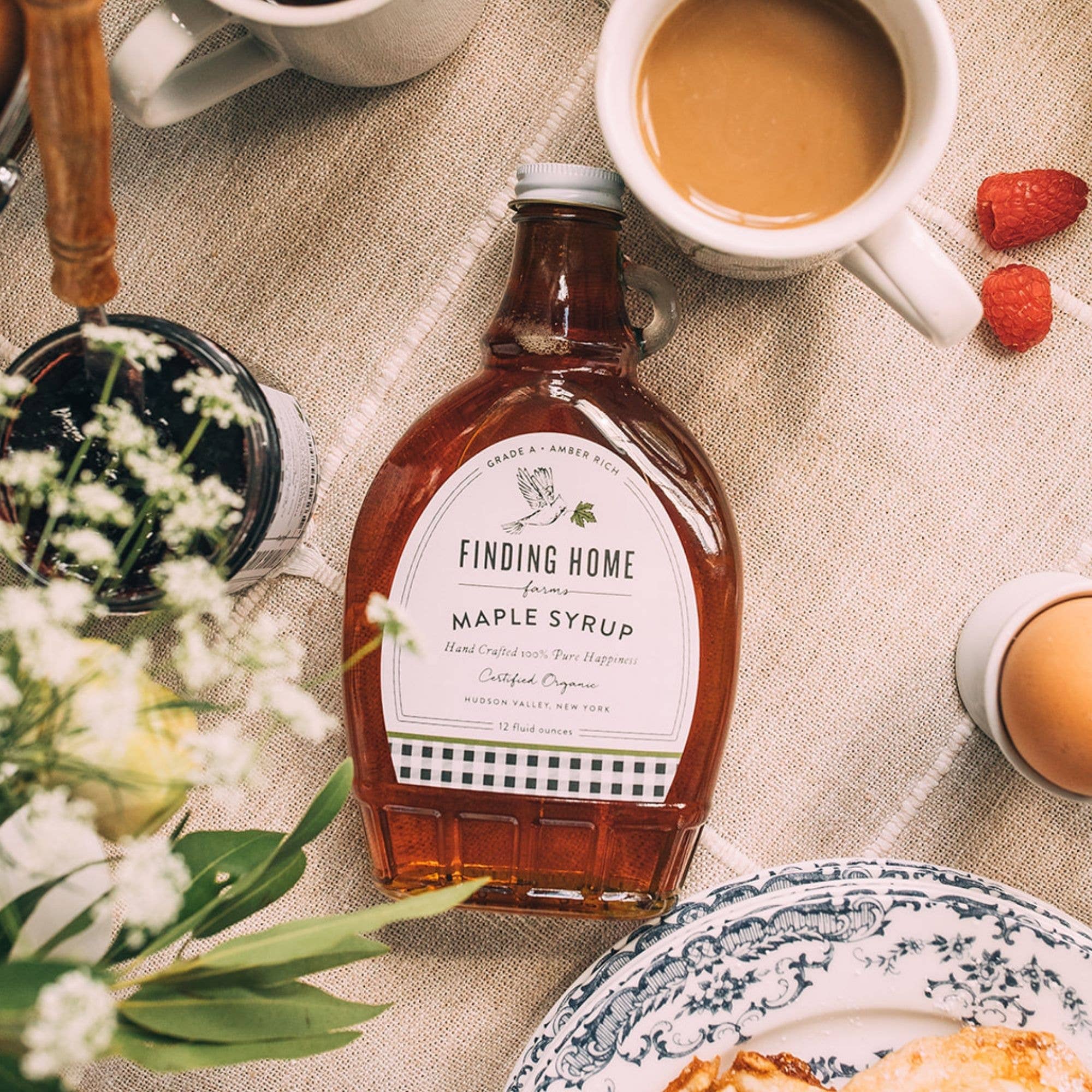 Finding Home Farms - Wholesale Maple Syrup - 100% Pure Organic Maple Syrup - 12 oz Decorative Glass15