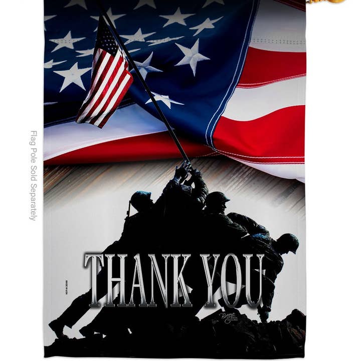 Two Group Flag Co - Vente Drapeaux - Drapeau décoratif « Thank You Armed Forces »1