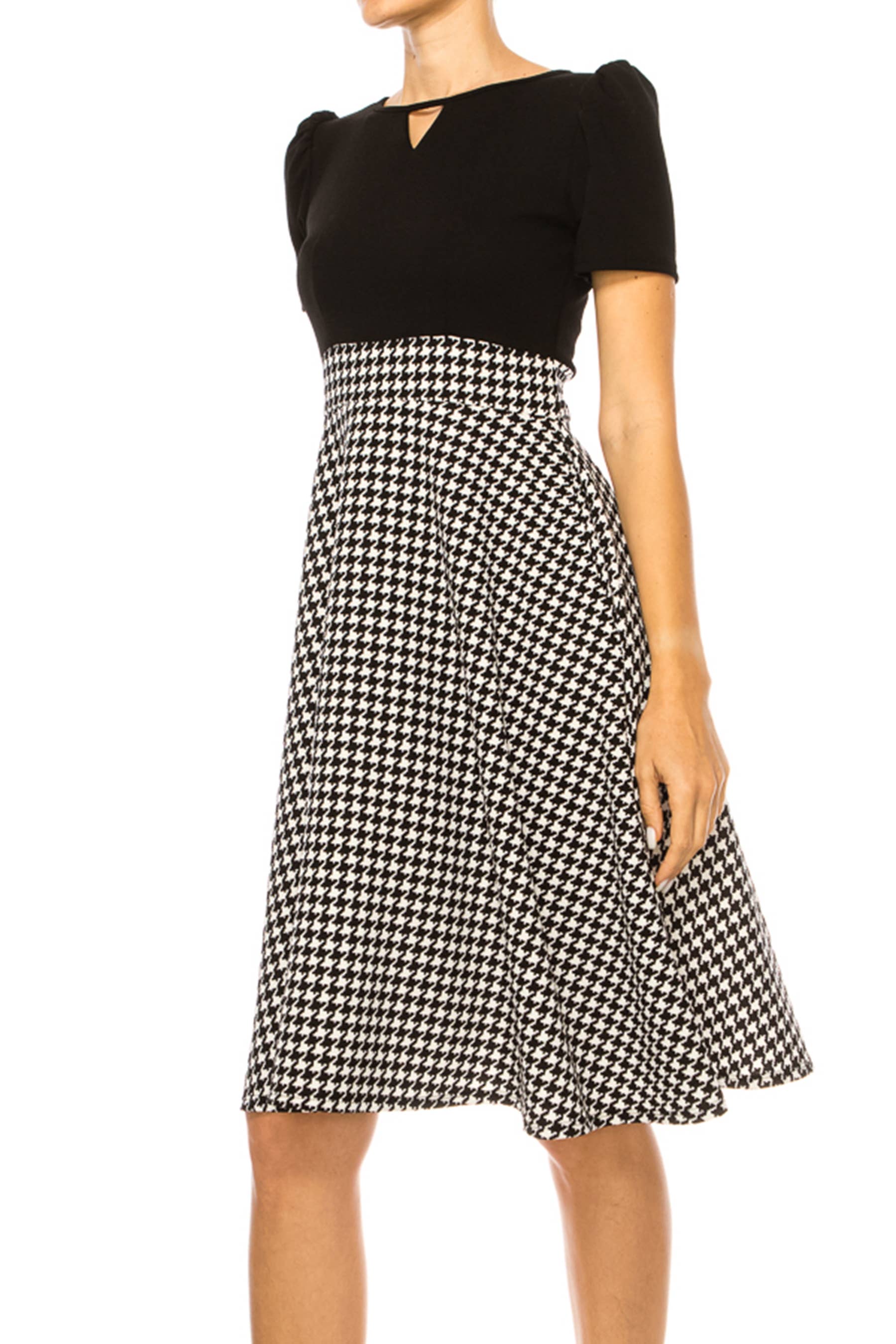 MOA COLLECTION - Wholesale Dress - Women's - Women's Knee-length Color Block Dress with Pockets9