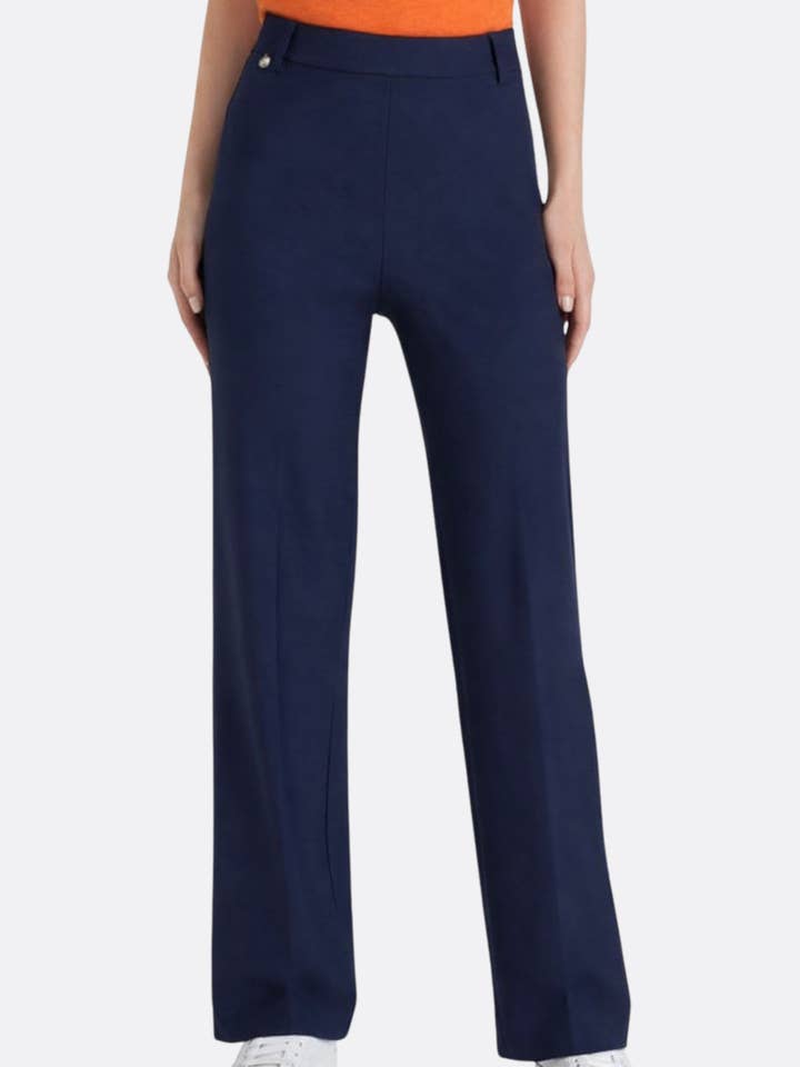 PANTALON PEWID UNI MARINE pour la vente par MADE IN SENS