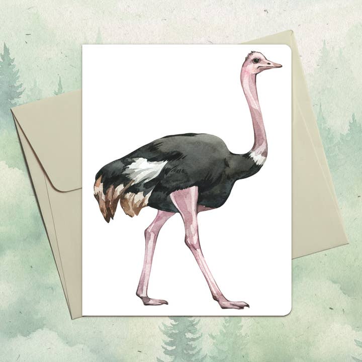 Tarjeta de felicitación artesanal de avestruz para venta al por mayor de Soul Familiar