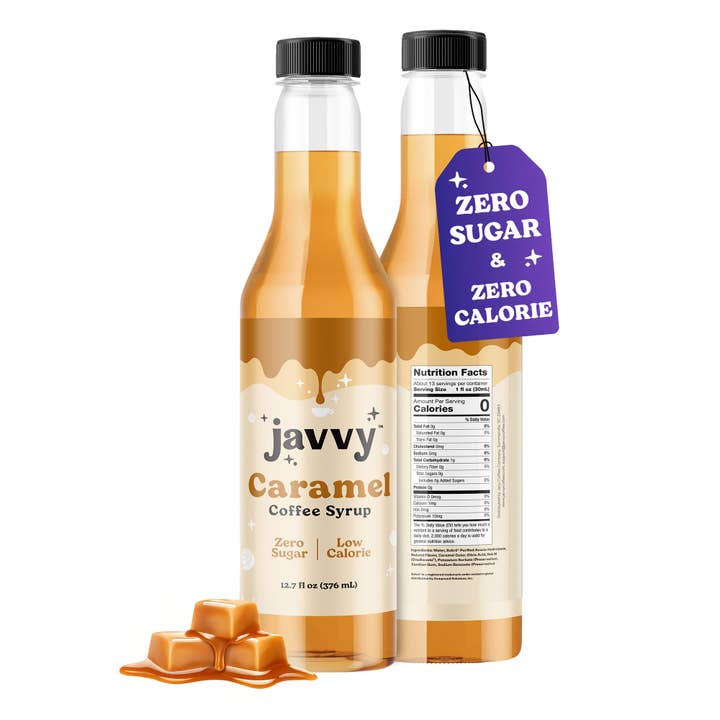 Javy Coffee – wholesale Flavoured syrup – Javvy Caramel Coffee Syrup, Zero Calorie – Zero Sugar