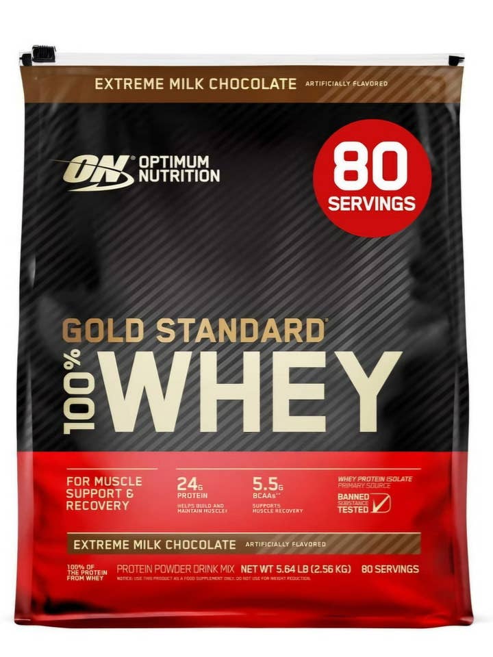 Optimum Nutrition Gold Standard Whey Chocolat Extrême 5,6LB pour la vente par Majesitc Health