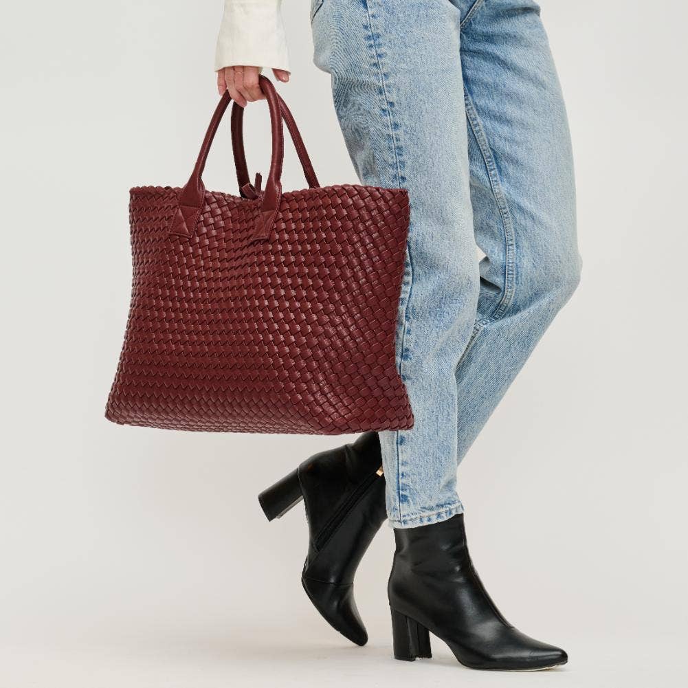 Urban Expressions - Wholesale Tote Bag - Women's - Ithaca Woven Vegan Leather Tote44