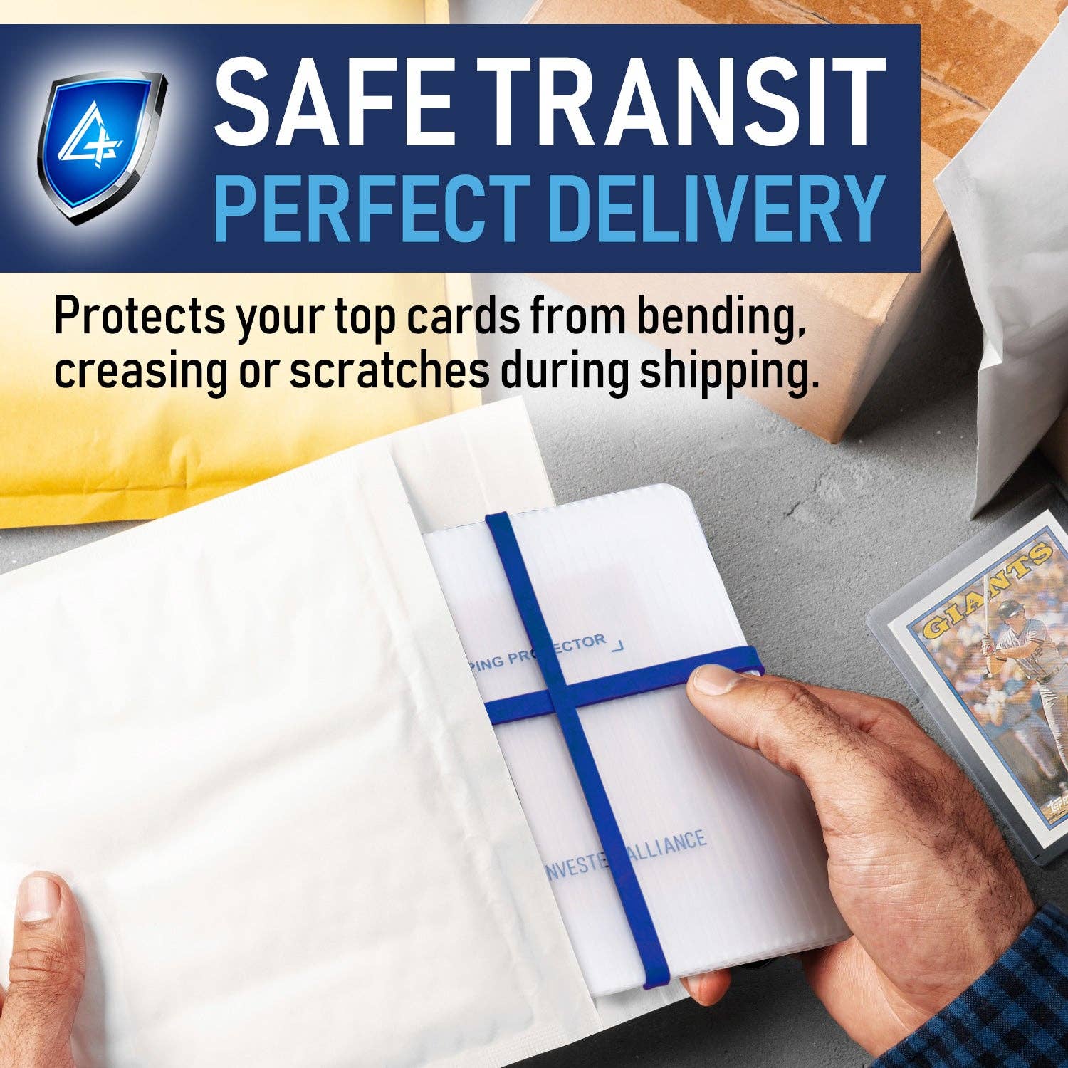 Invested Alliance LLC - Wholesale Card Game - Trading Card Shipping Protector 3.5x4.5 - 100 Pack2