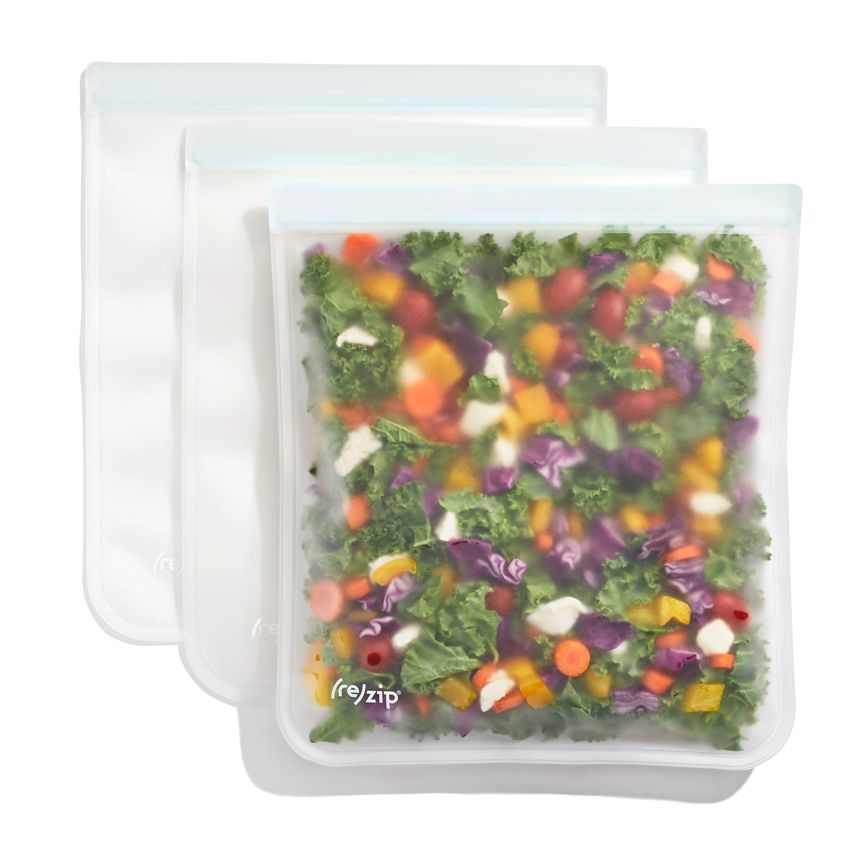 Rezip Co. - Wholesale Food Storage Wrap/Bag - Reusable Flat Gallon Storage Bags - Clear - 3 Pack9
