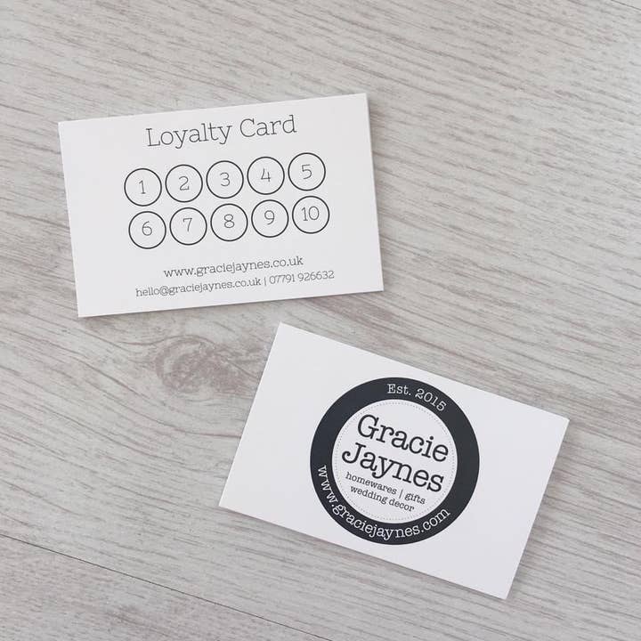 SR Creative Studio - Wholesale Stationery/Notecard Set - Custom Business Loyalty and Referral Cards