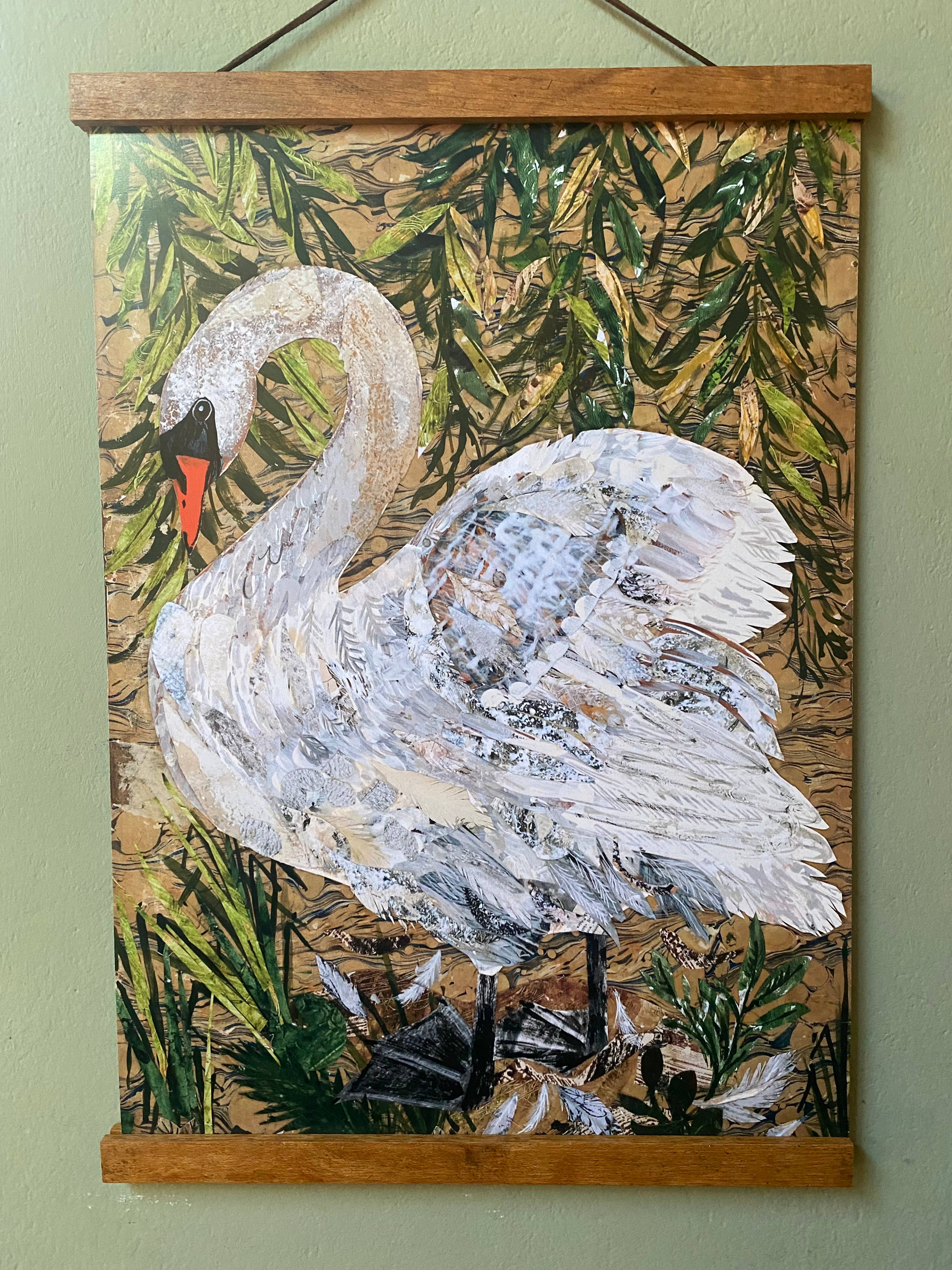 Clare O’Neill Artworks - Vente Affiche d'art - Tirage artistique A3 Summer Swan2