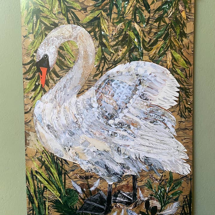 Clare O’Neill Artworks - Wholesale Art Print - A3 Summer Swan art print2