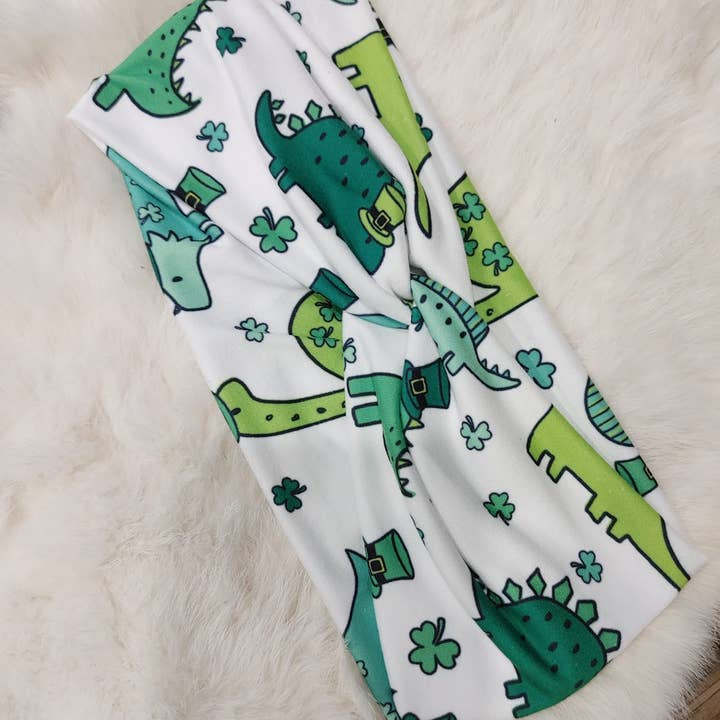 St Patty's Day Dinos Headband for wholesale by Cash & Drix Wholesale