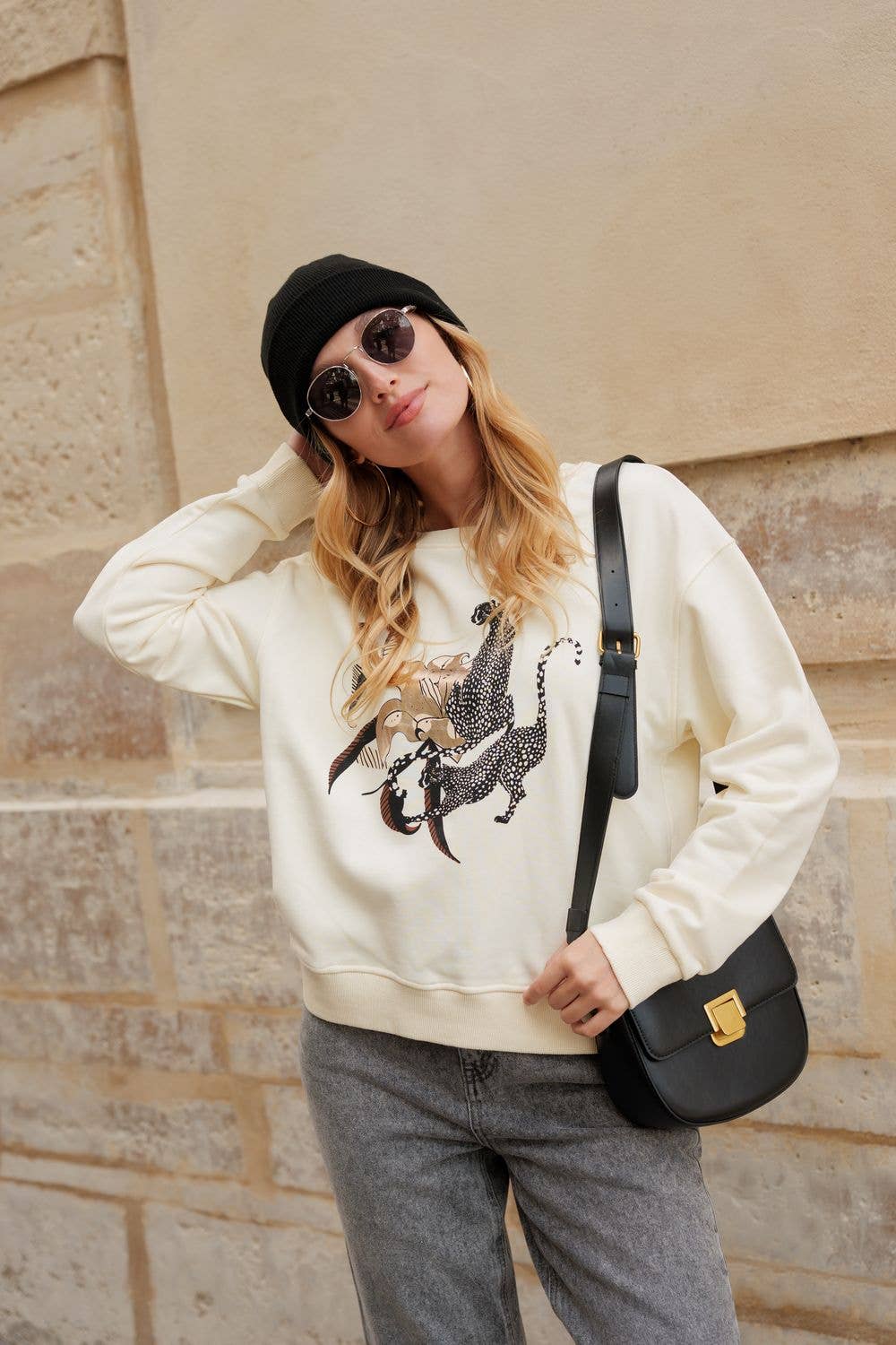 Attrait Paris – Großhandel Sweatshirt mit Grafikdruck – Damen – Rundhals-Sweatshirt, floral8