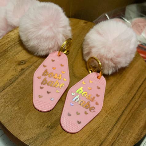 Denudare Shop - Wholesale Keychain – Women's - VINTAGE POMPOM KEYCHAIN - PINK2