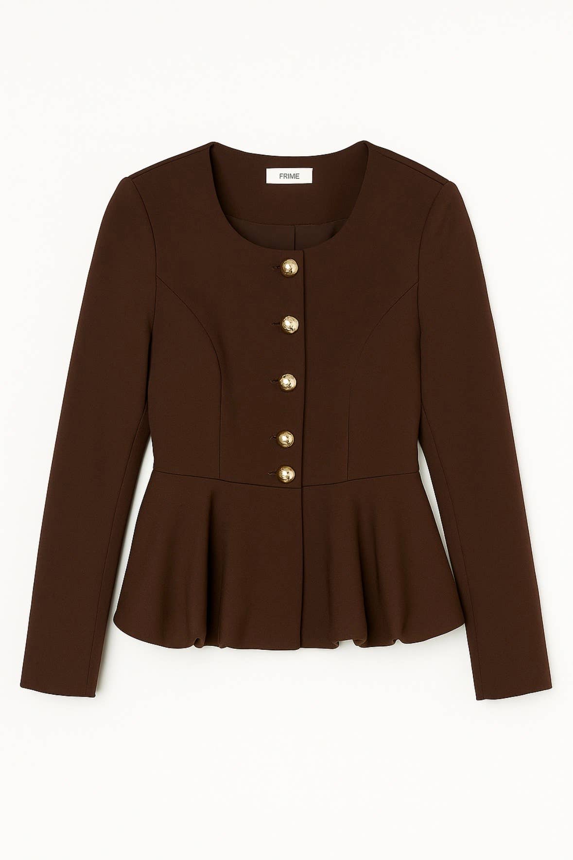 Frime - Wholesale Jacket - Women's - Peplum jacket with gold buttons - 32675