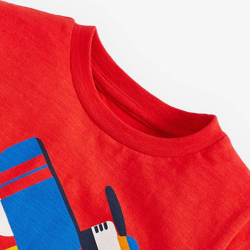 Baby Boy Cartoon Graphic Red Fashion Cotton T Shirt for wholesale on Faire1