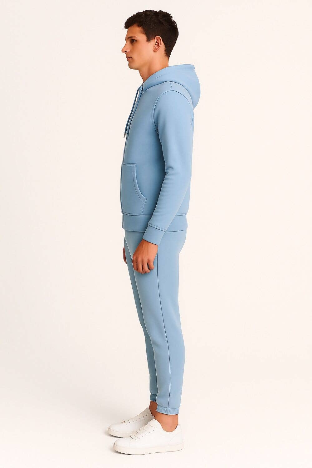 justyouroutfit – Engroshandel Træningsdragt – til mænd – Plain fleece joggingbukser med lommer og ensfarvet tracksuit7