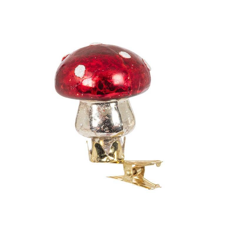 Abbott - Wholesale Ornament - Mini Mushroom Clip Ornament-1.5"H0