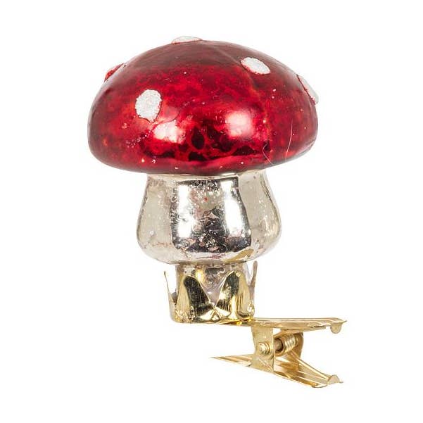 Abbott - Wholesale Ornament - Mini Mushroom Clip Ornament-1.5"H0