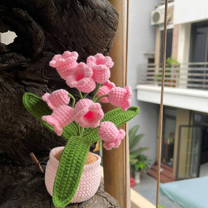 Cute Crochet Bellflowers, Amigurumi Bellflowers In Basket for wholesale by Anh2 LTD