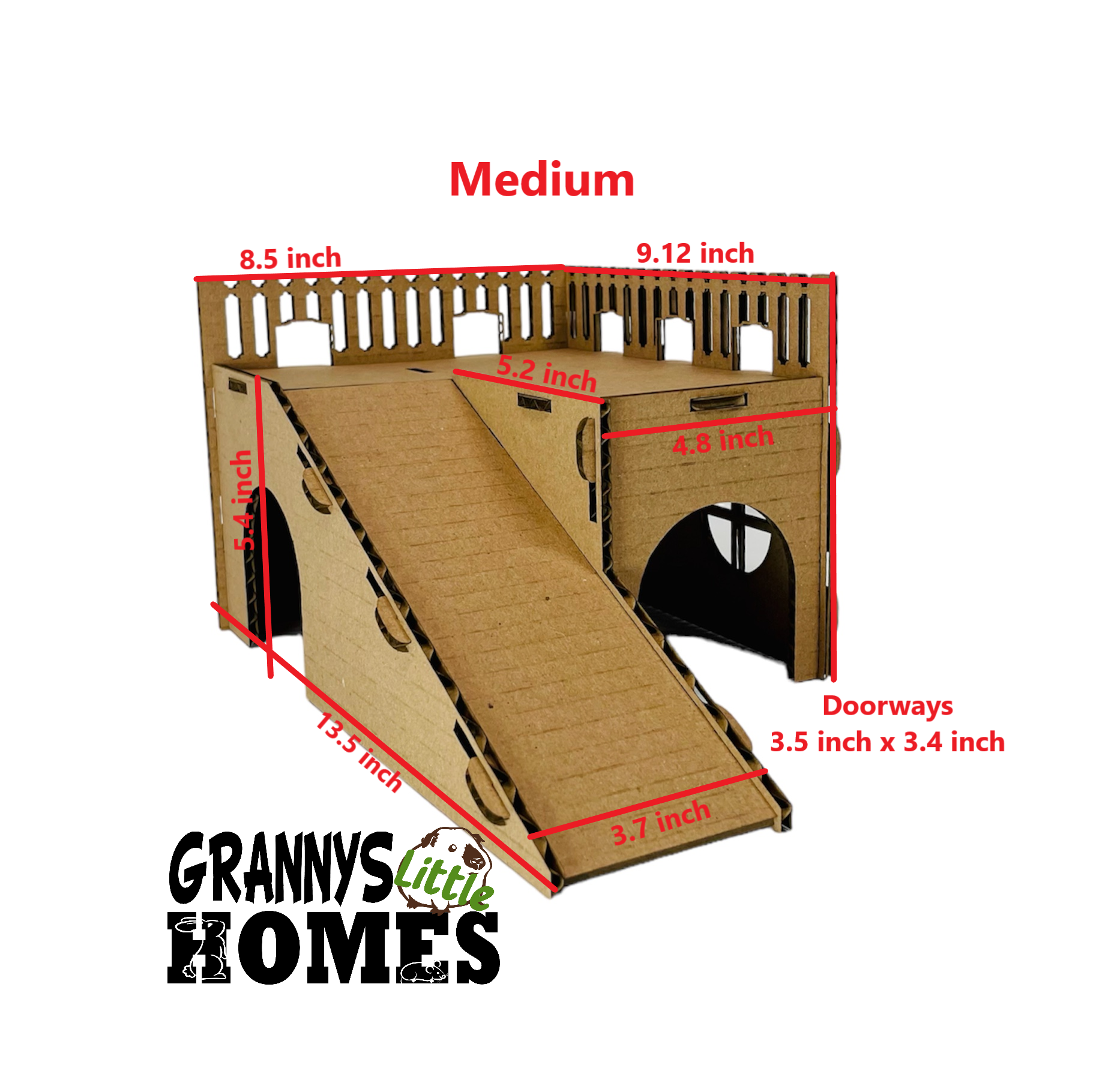 Grannys Little Homes - Wholesale Pet Toy - Not Cat/Dog - Cardboard Hide with Ramp5
