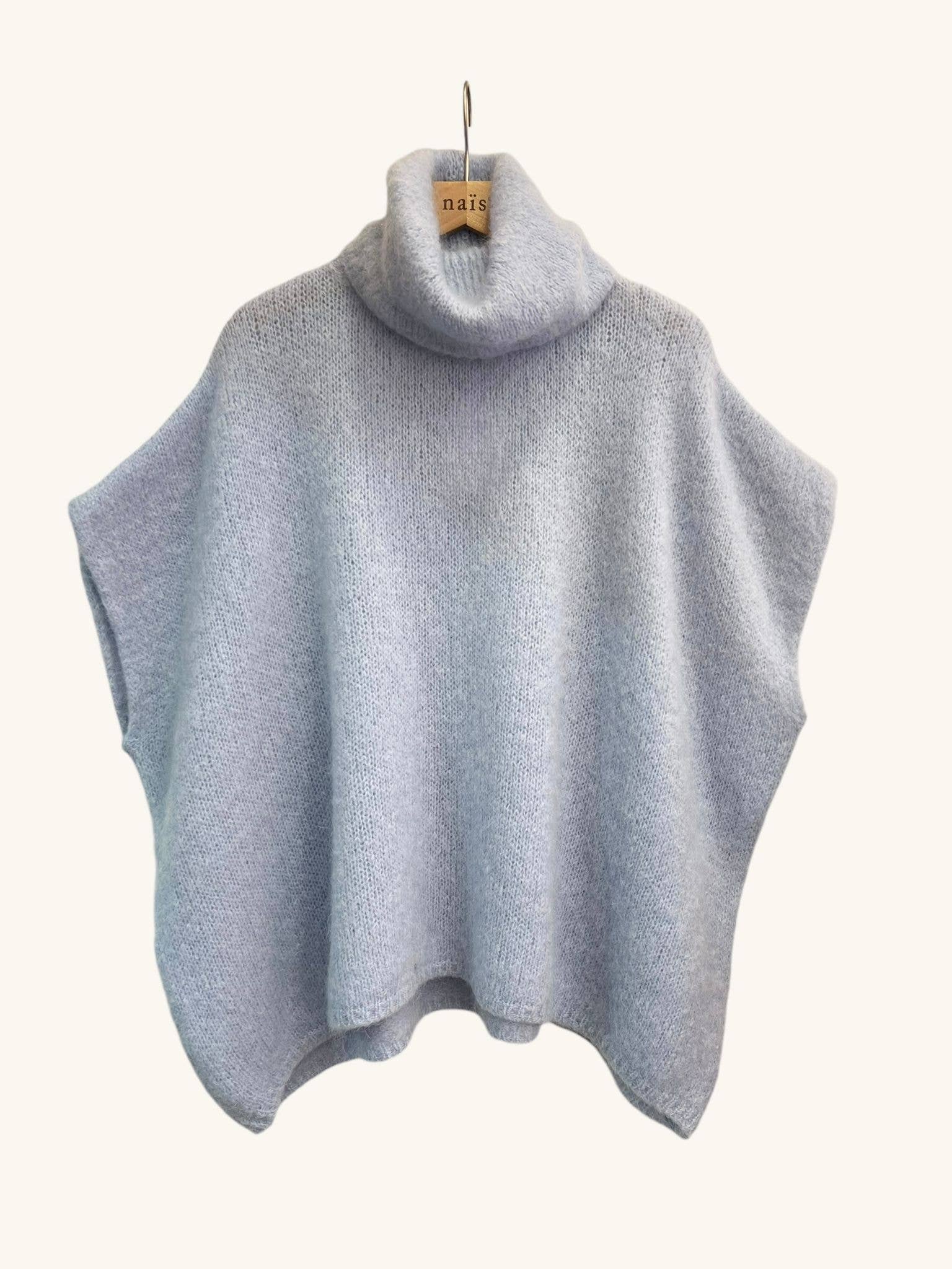 NAÏS PARIS – wholesale Poncho - Dam – Polotröja i ponchostil i mohair och ull15