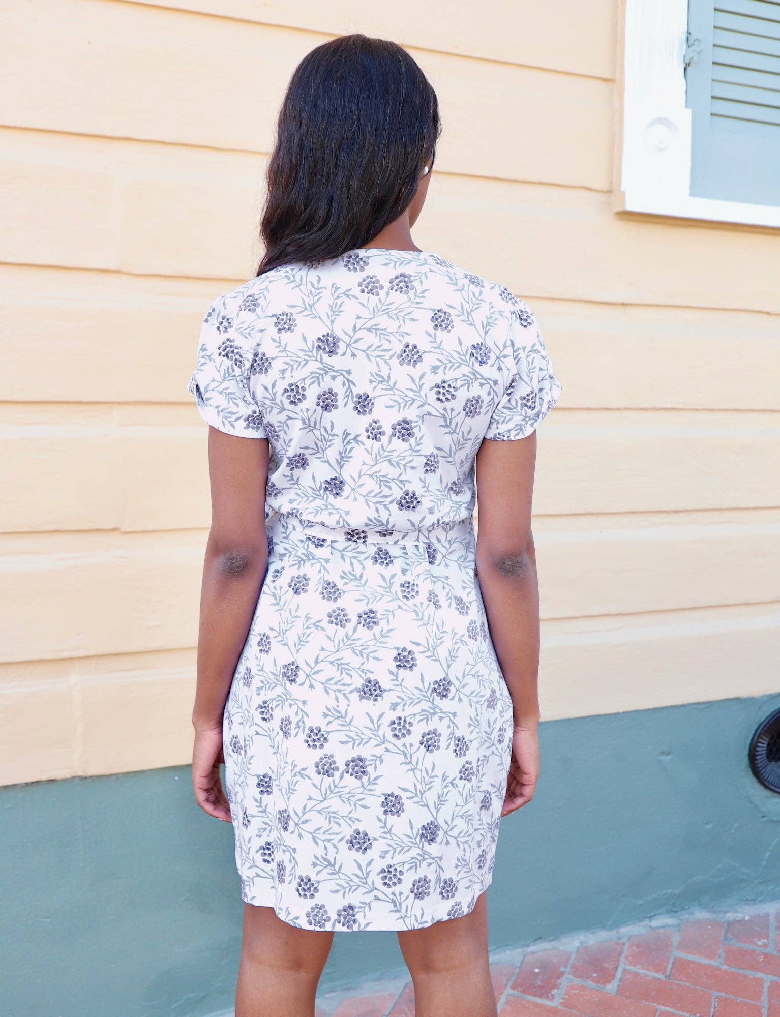 Passion Lilie - Wholesale Dress - Women's - Alyssa Organic Cotton Dress - Purple Floral2