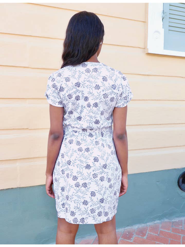 Passion Lilie – wholesale Dress – Women's – Alyssa Organic Cotton Dress - Purple Floral2