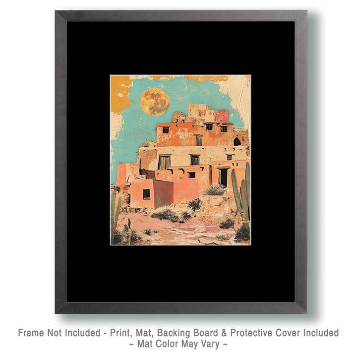 Mowbi - Wholesale Art Print - Arizona Pueblo - American Southwest Art Prints - 8"x10" Artwork for 11"x14" Frame6