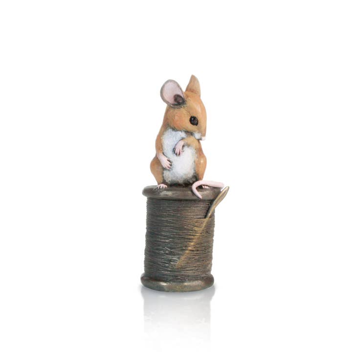 Richard Cooper Bronze - Wholesale Decorative Figurine - Cotton Reel - Cold Cast Bronze Mouse (230BR)2