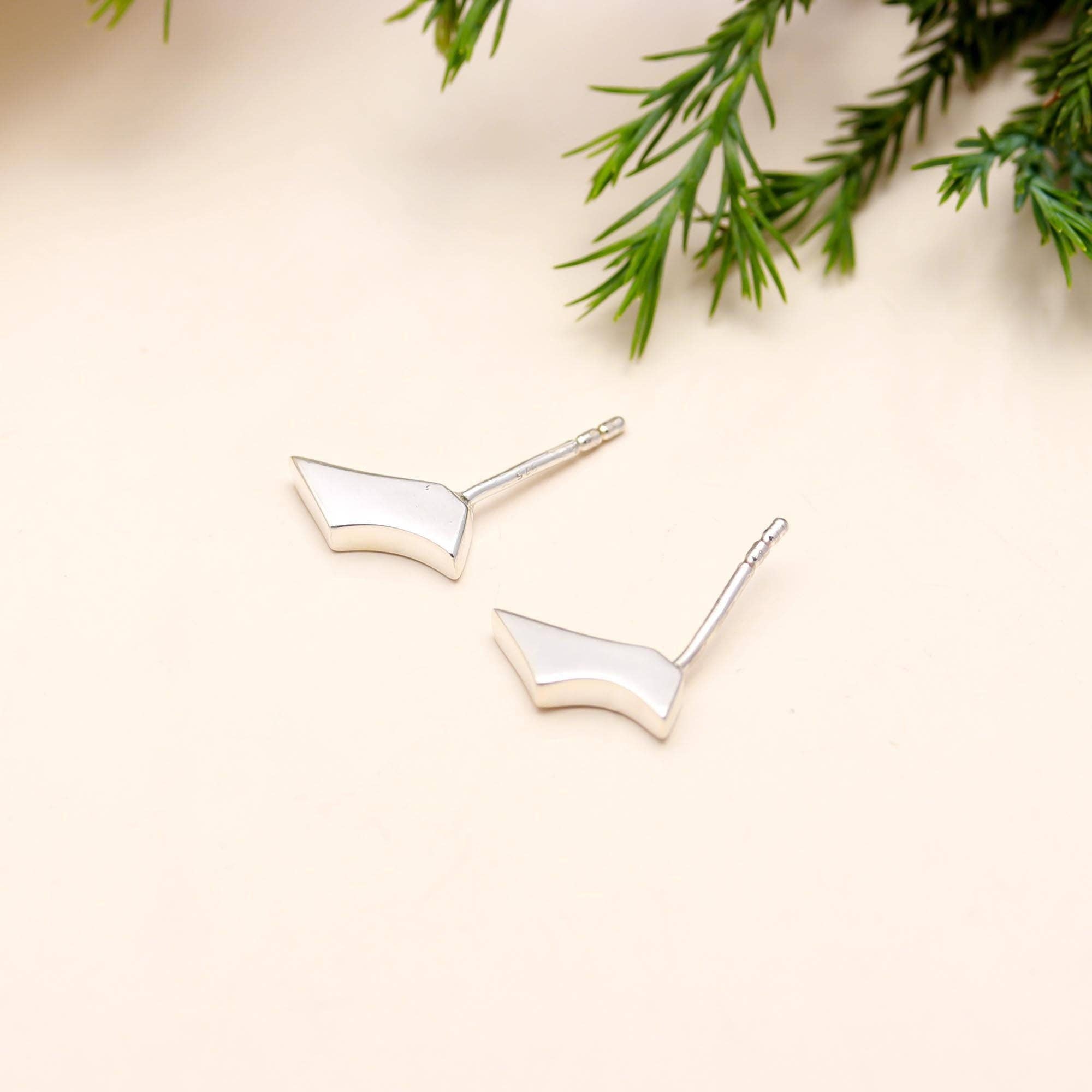 AG 925 JEWELLERY - Wholesale Stud/Post Earrings - 925 Sterling Silver Geometrical Earrings Push Backs