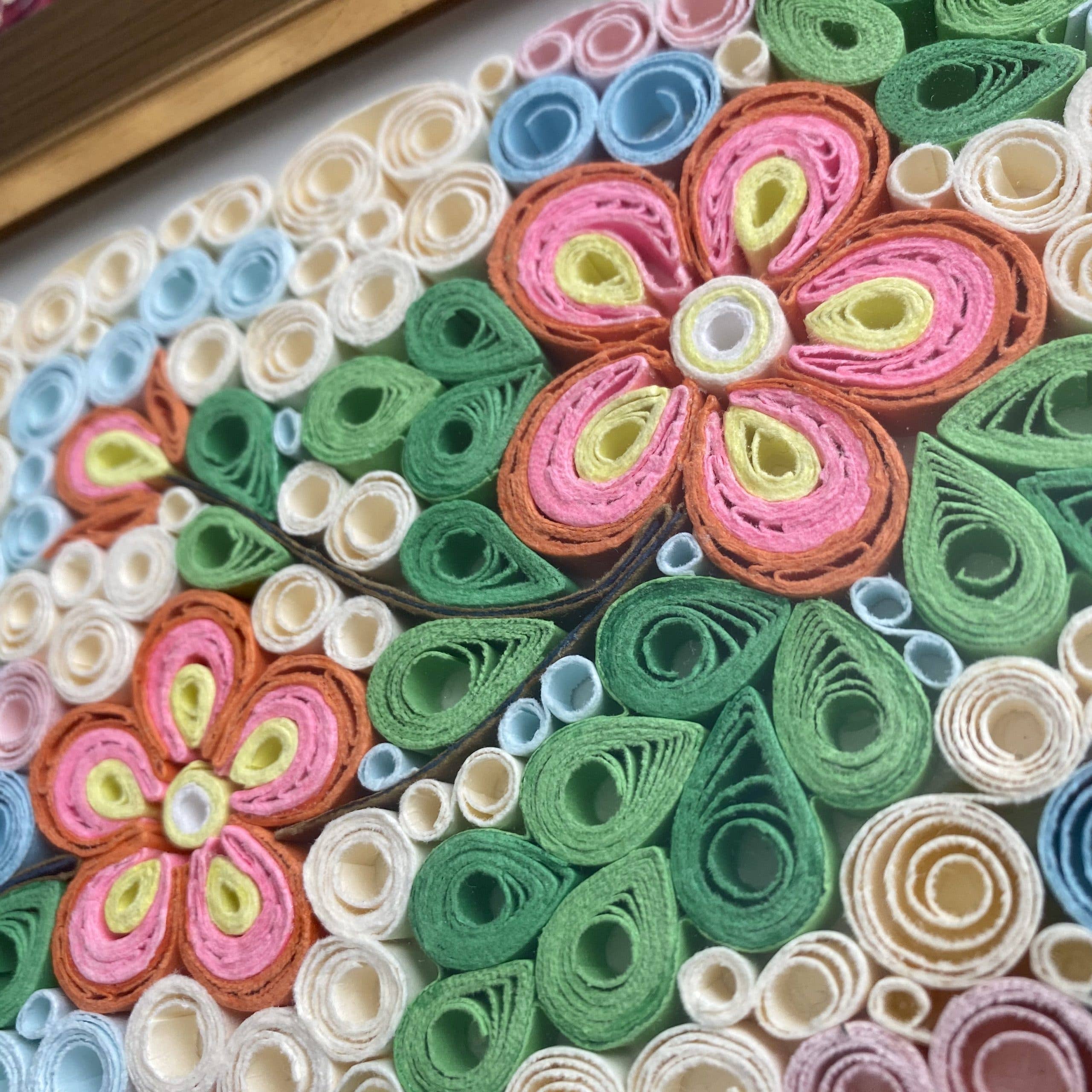 MonkeyDragonPaper – Großhandel Kunstdruck – Quilling Art Einfache Blumen — (F17) — Größe 12,7 x 17,8 cm1