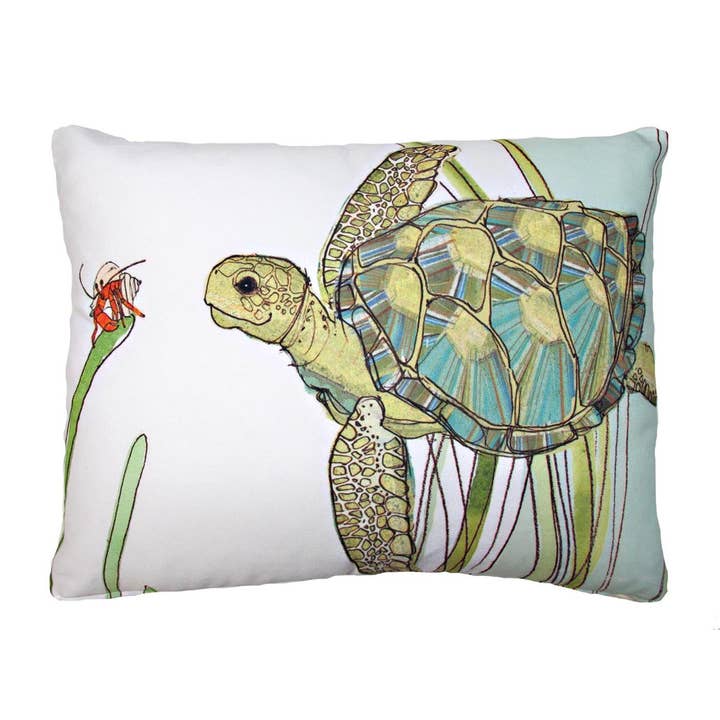 Pillow - Sea Turtle - indoor / outdoor cushion for wholesale by Magnolia Casual