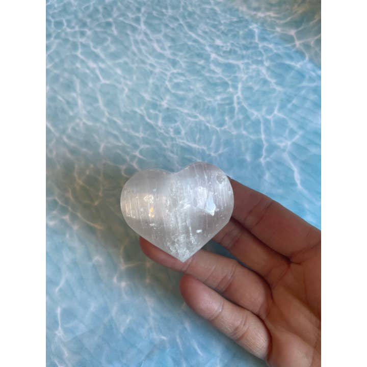 Tumbledshop - Wholesale Spiritual stone/crystal - Selenite Crystal Hearts, Heart Shaped Crystal, Puffy Gemston6