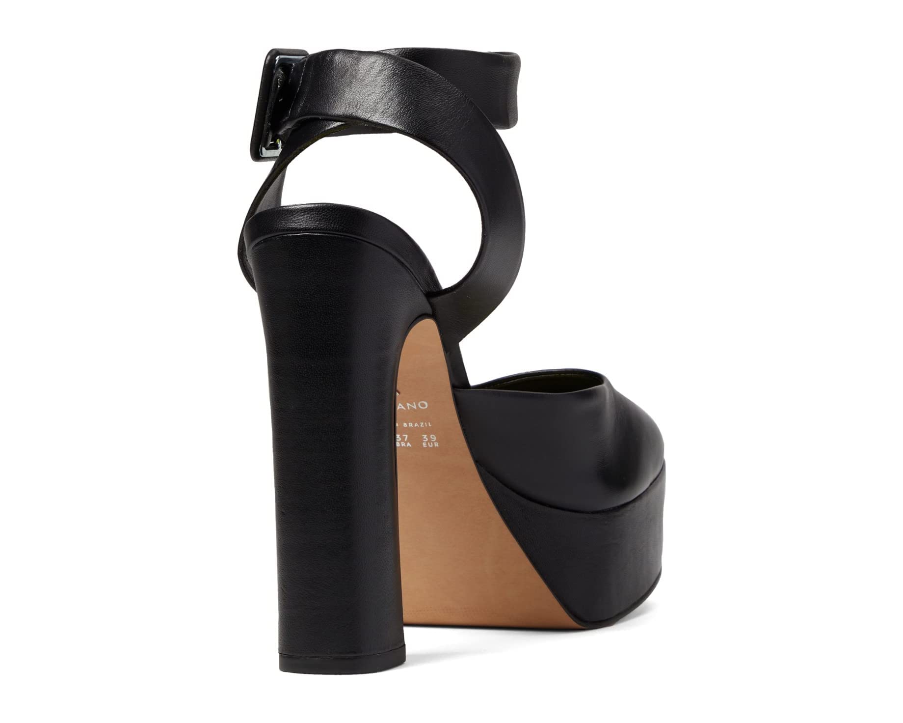 Carrano - Wholesale Platform Heels - Women's - Ayana - Leather Platform Sandal Black 5290062