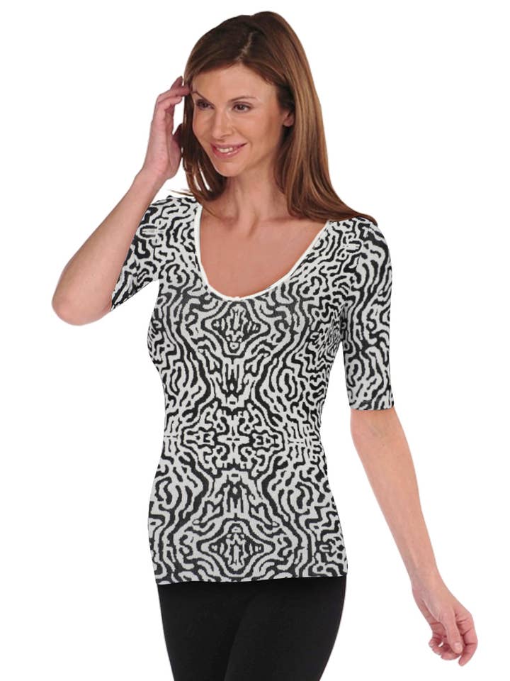 Tribal Python Reversible Ballet Sleeve (604RBS) for wholesale by TINA Stephens Italy/Tees By Tina