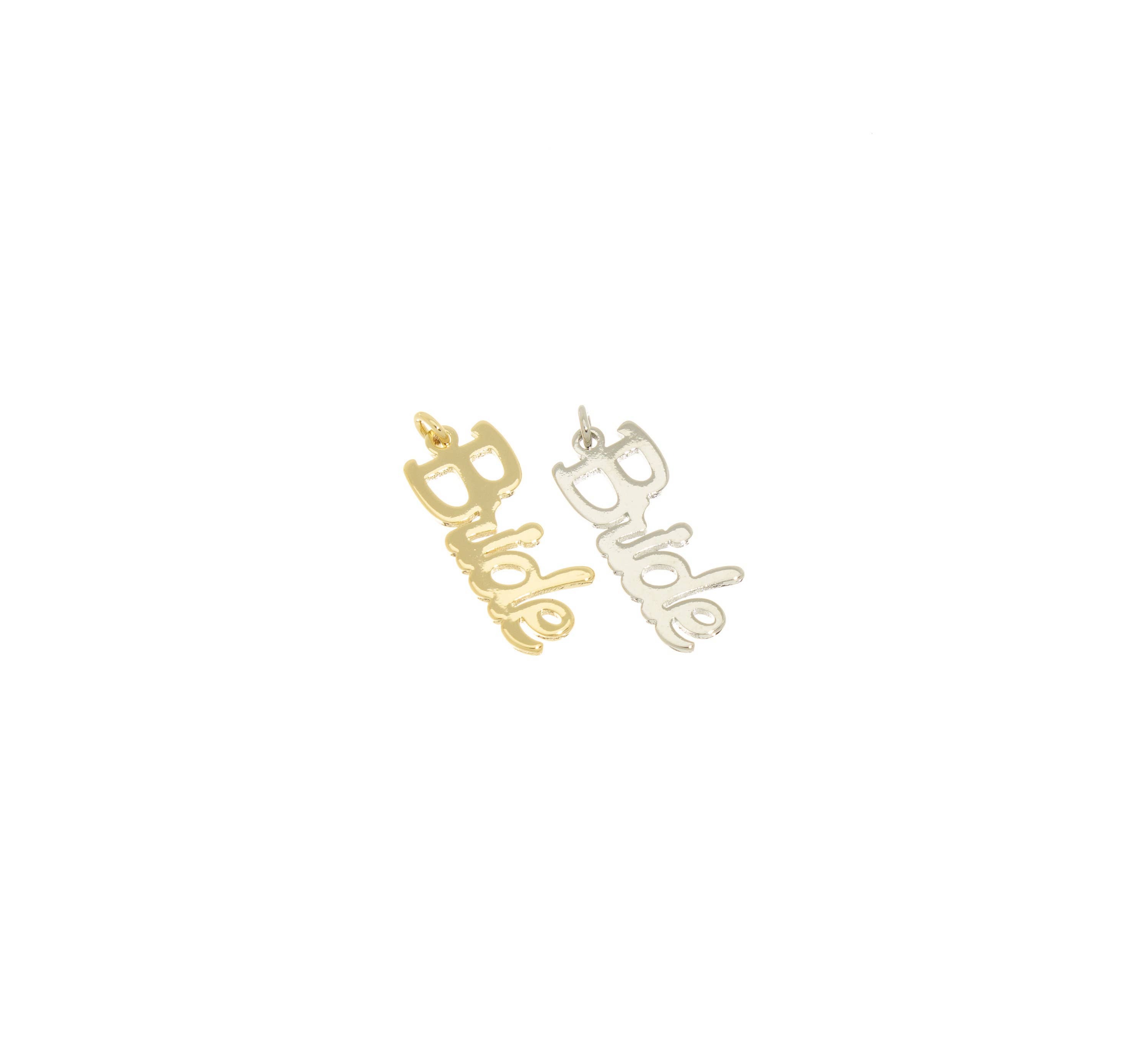 Jewel Pledge – Großhandel Individueller Charm/Anhänger – Gold- und Silber-Feinmonogramm-Brautanhänger, CPG-CPS0643