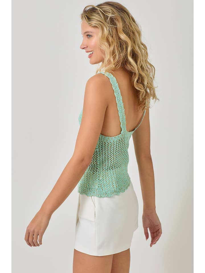 Mystree - Vente Caraco – femme - 61099 Débardeur Tricot Style Crochet24