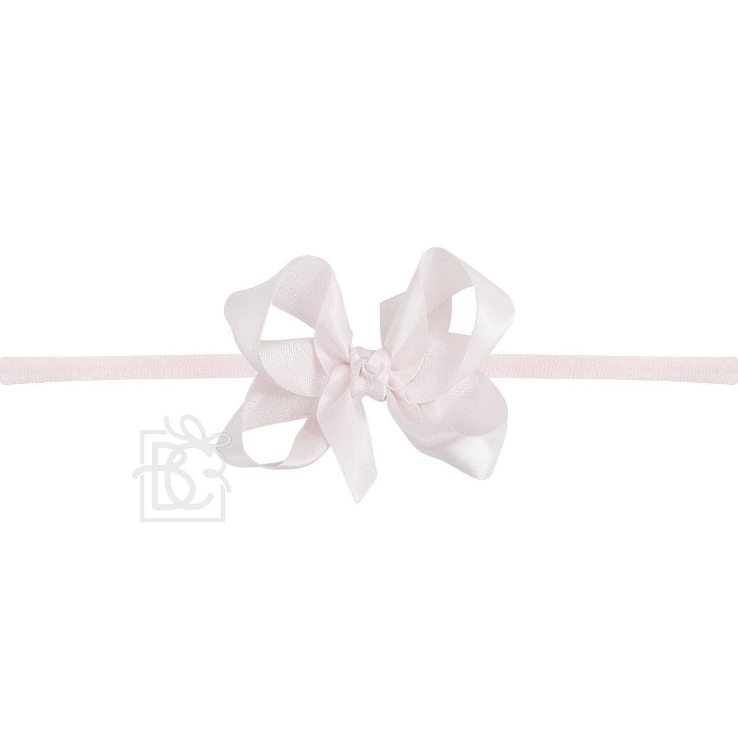 Beyond Creations, LLC - Wholesale Fashion Headband - Kids - 1/4" PANTYHOSE HEADBAND W/SATIN BOW2