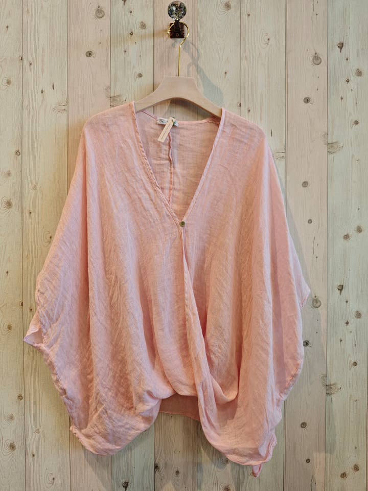 Linen & More – wholesale Blouse – Women’s – REF 86068 OVERSIZED 100% LINEN BLOUSE