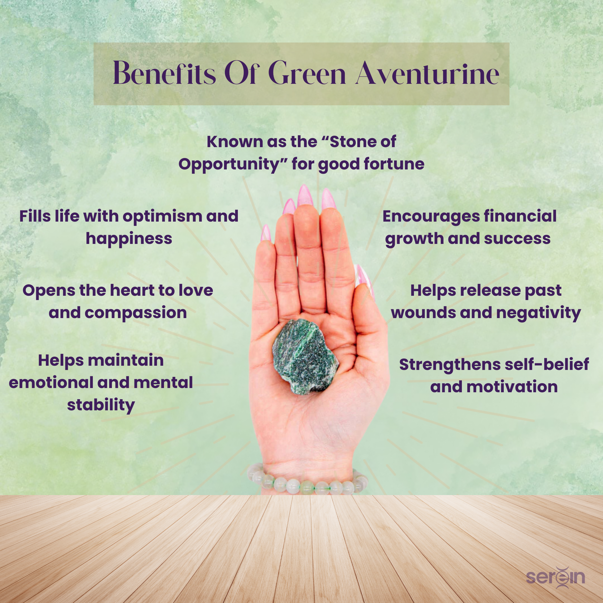 Serein Wellness – Organizador/caixa de joias por atacado – Caixa de Aventurina Verde Pedra Preciosa Caixa de Bugigangas de Cristal4