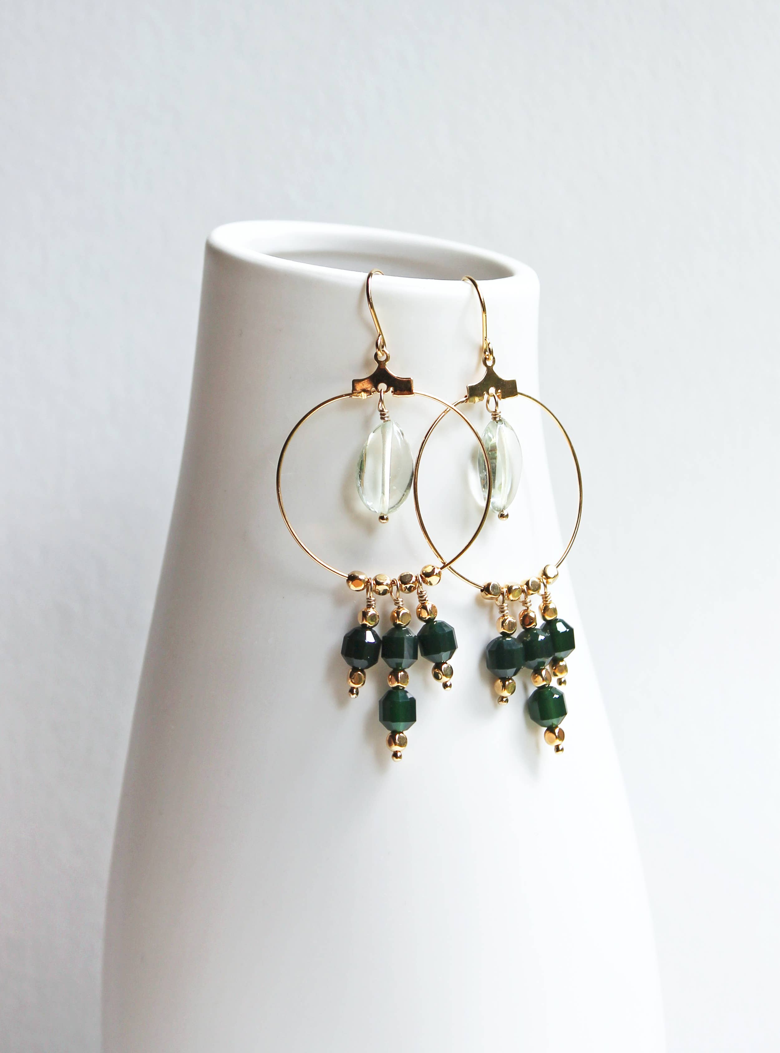 Laura Stark Designs - Wholesale Dangle Earrings - Green Chandelier Earrings2