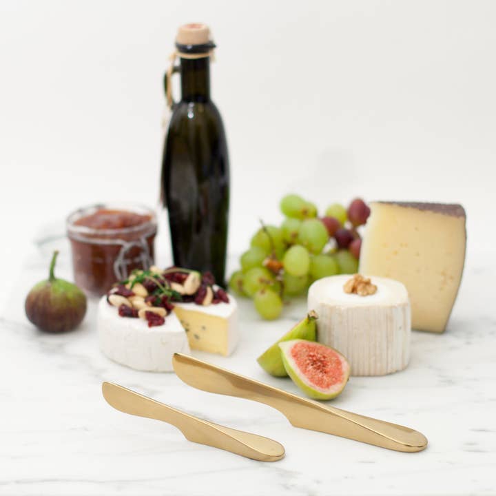 Bosign - Wholesale Cheese Spreader - AirSpreader™ Self- Standing Spreader Knife Large, Brass8