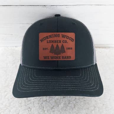 Trendy Transfers - Wholesale Patch - Morning Wood Lumber Company Leather Patch1