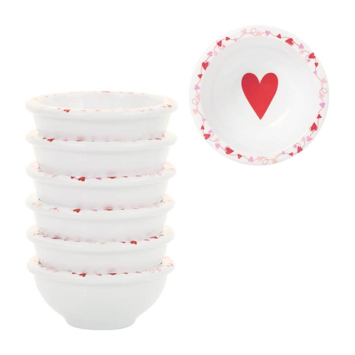 6-Piece Valentine 3 3/8" Mini Bowl for wholesale by Supreme Housewares