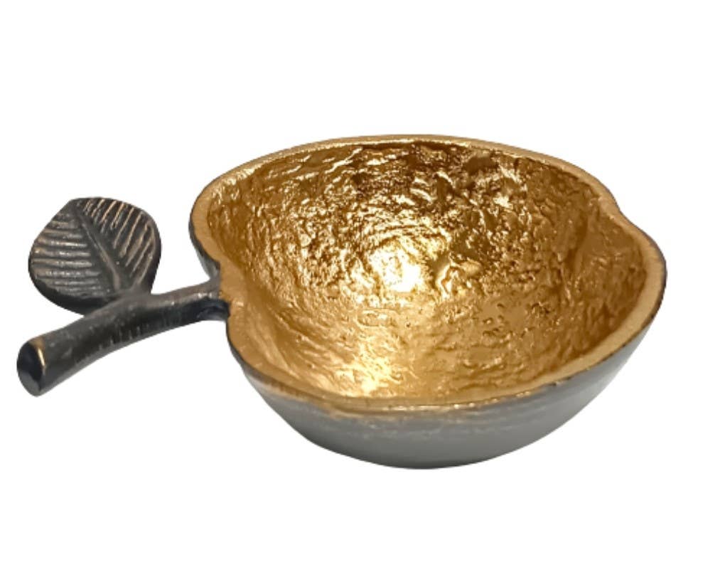 Indriya Home - Wholesale Serve Bowl - Hammered Apple Bowl – Gold Serveware for holiday Parties0