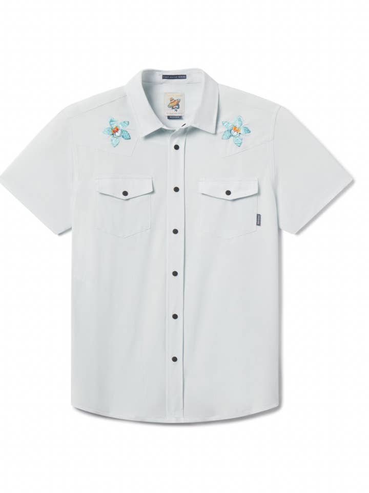 FLORAL PROJECT - DISSIDENT WESTERN FRONT SNAP BUTTON UP for wholesale by Baja Llama