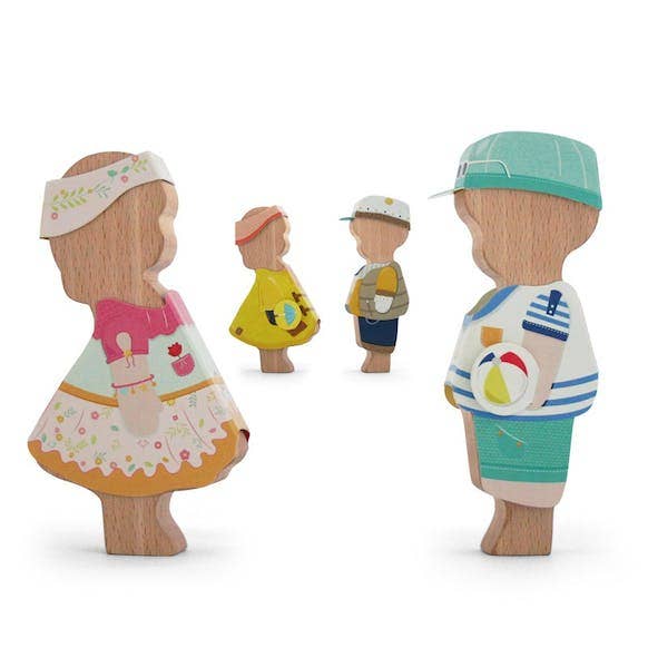 Trä docka kläder - All Seasons Fashion Garderob för wholesale av Paulette Et Sacha