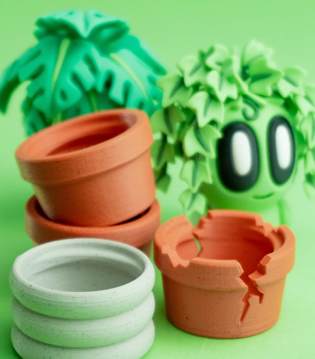 Great American Designs - Wholesale Decorative Figurine - Blob Plants, Mini Plant Collectible Art Toy with Pot, 3D 6