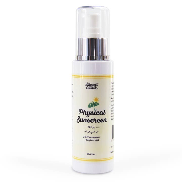 Physical Sunscreen With Organic Raspberry Oil & Zinc Oxide for wholesale by Heavenly Nature