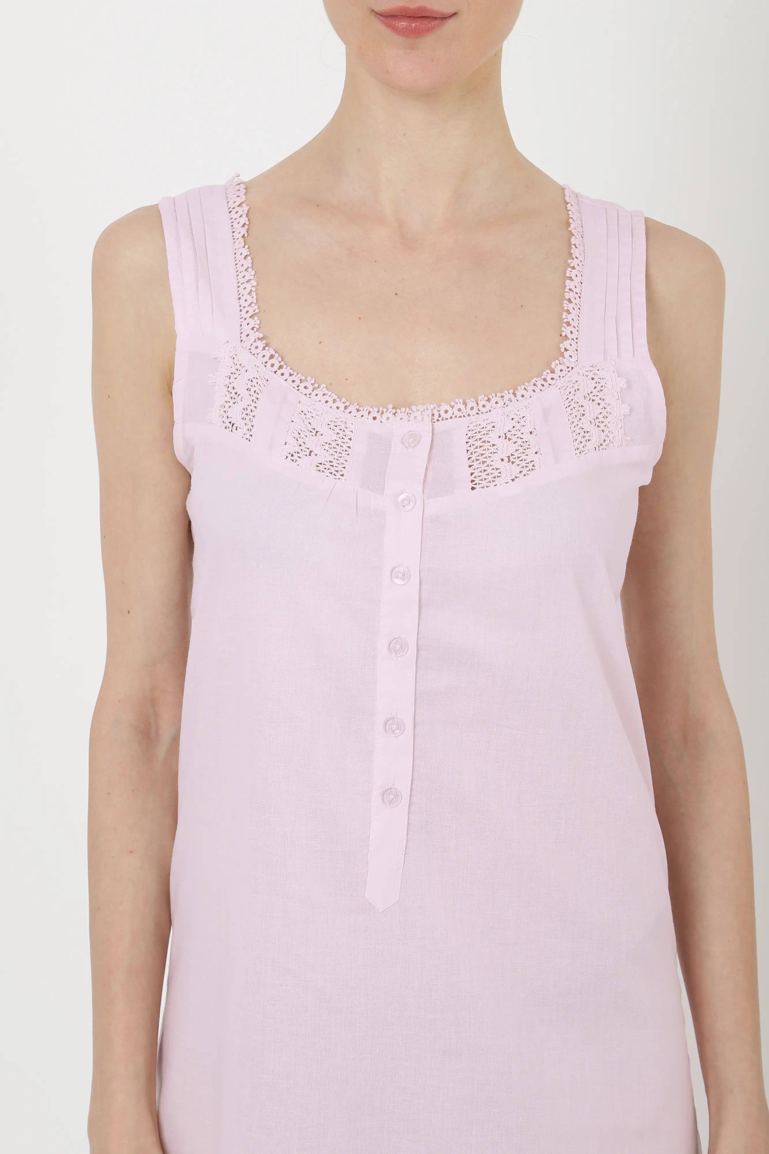 Muqeem & Brothers - Vente Nuisette – femme - Chemise de nuit longue vintage style victorien7